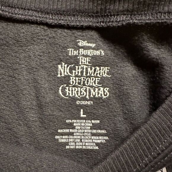 Disney Nightmare before Christmas large pullover gray Halloween - Picture 3 of 6